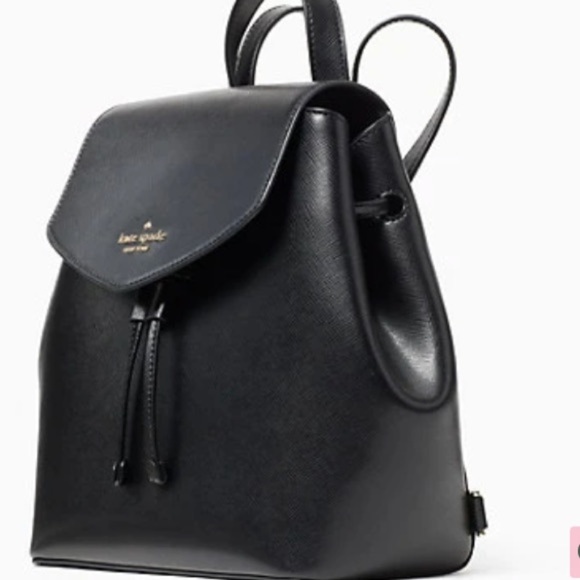 14. Kate Spade Lizzie Medium Flap Backpack in Black - Picture 3 of 13